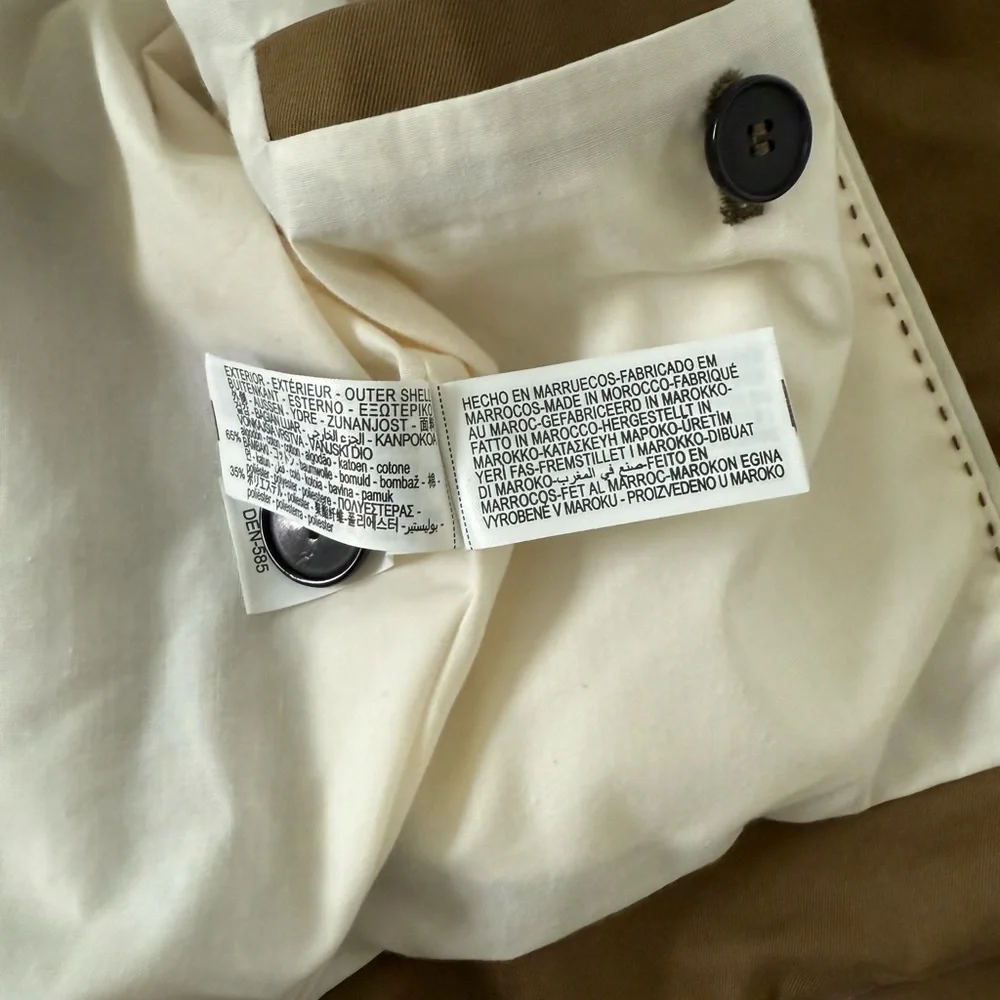 Zara Women's cotton oversized short trench in Tan SZ M( 46”B) NWT - Picture 11 of 11